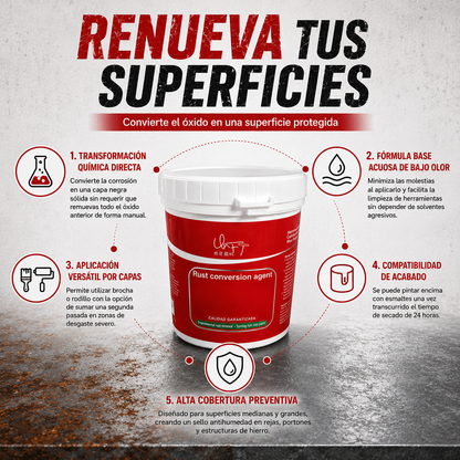 Tratamiento Adiós al Óxido | Convertidor Óxido Anticorrosivo 1KG