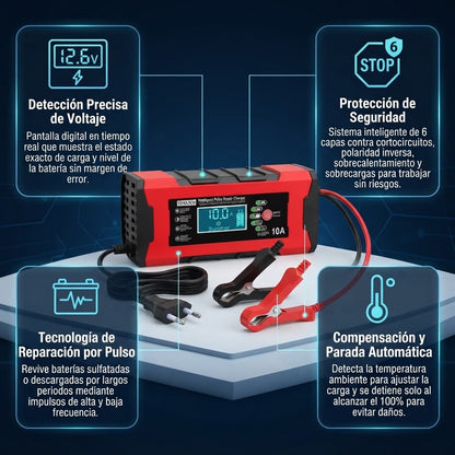 Cargador Inteligente De Batería Para Coche 12v/24v